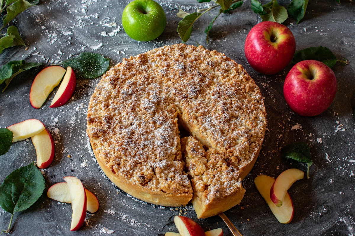 Apfelkuchen mit Streuseln