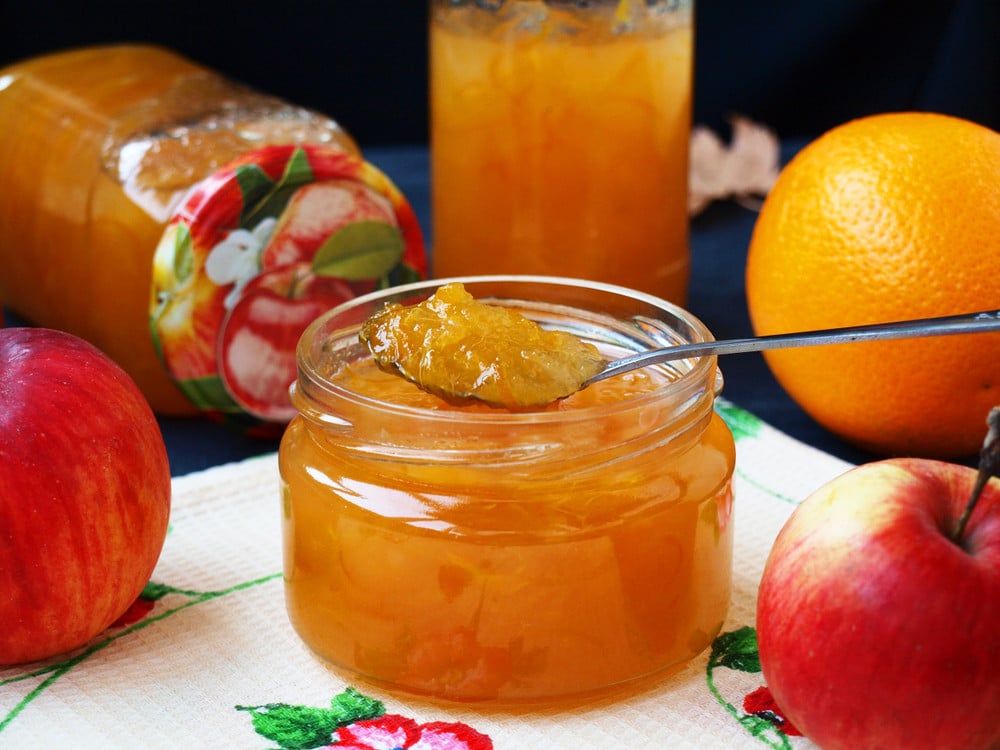 Aromatische Apfelmarmelade mit Orangen