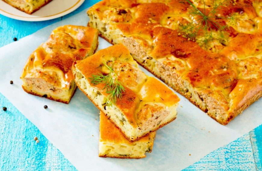 Aromatische Fisch Pastete aus gehacktem Fischfilet mit Dill