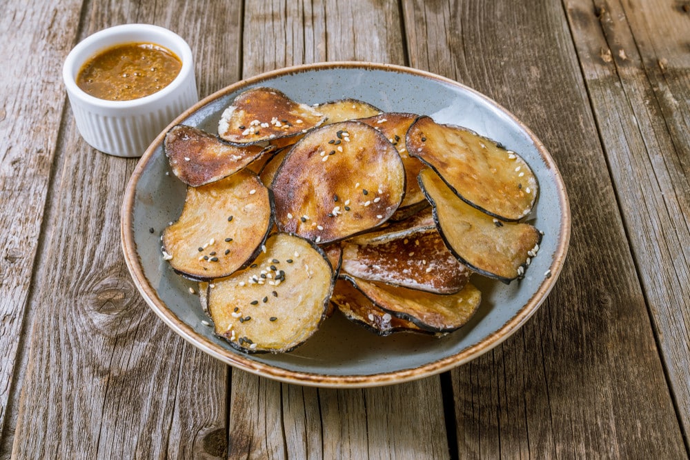 Auberginen Chips selbst machen