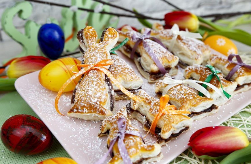 Blätterteig Osterhasen mit Schokocreme – Ostergebäck