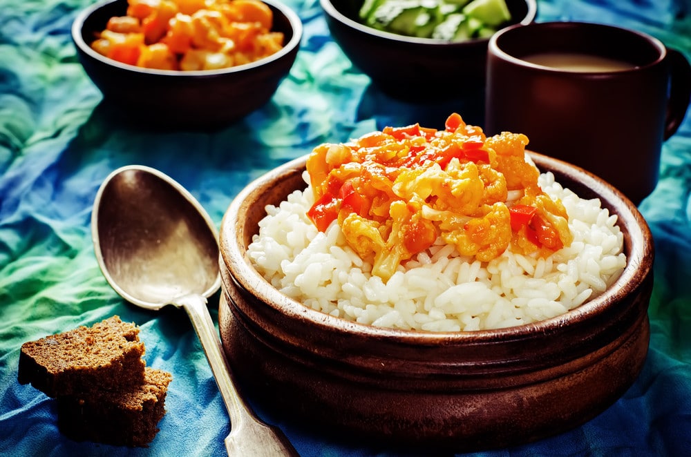 Blumenkohl Curry mit Kokosmilch und Ingwer