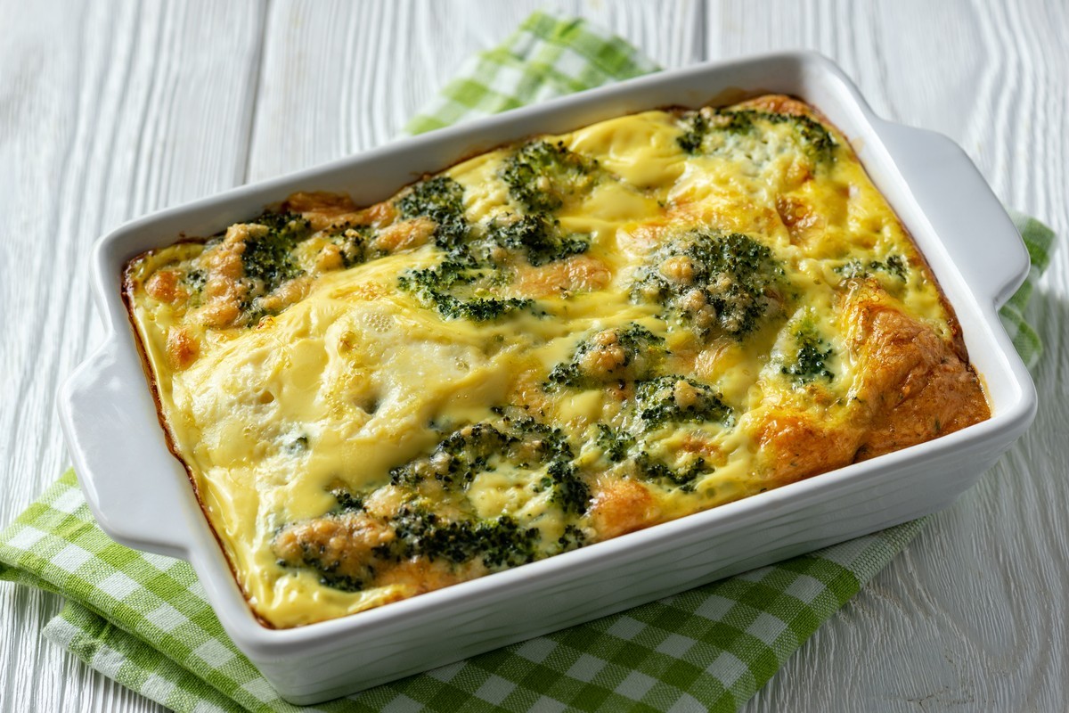 Brokkoliauflauf mit Lachs