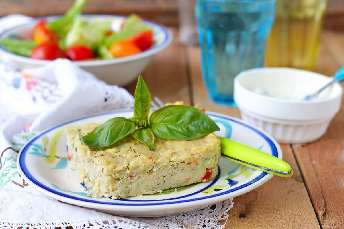 Bulgarischer Kartoffelkuchen mit Zwiebeln