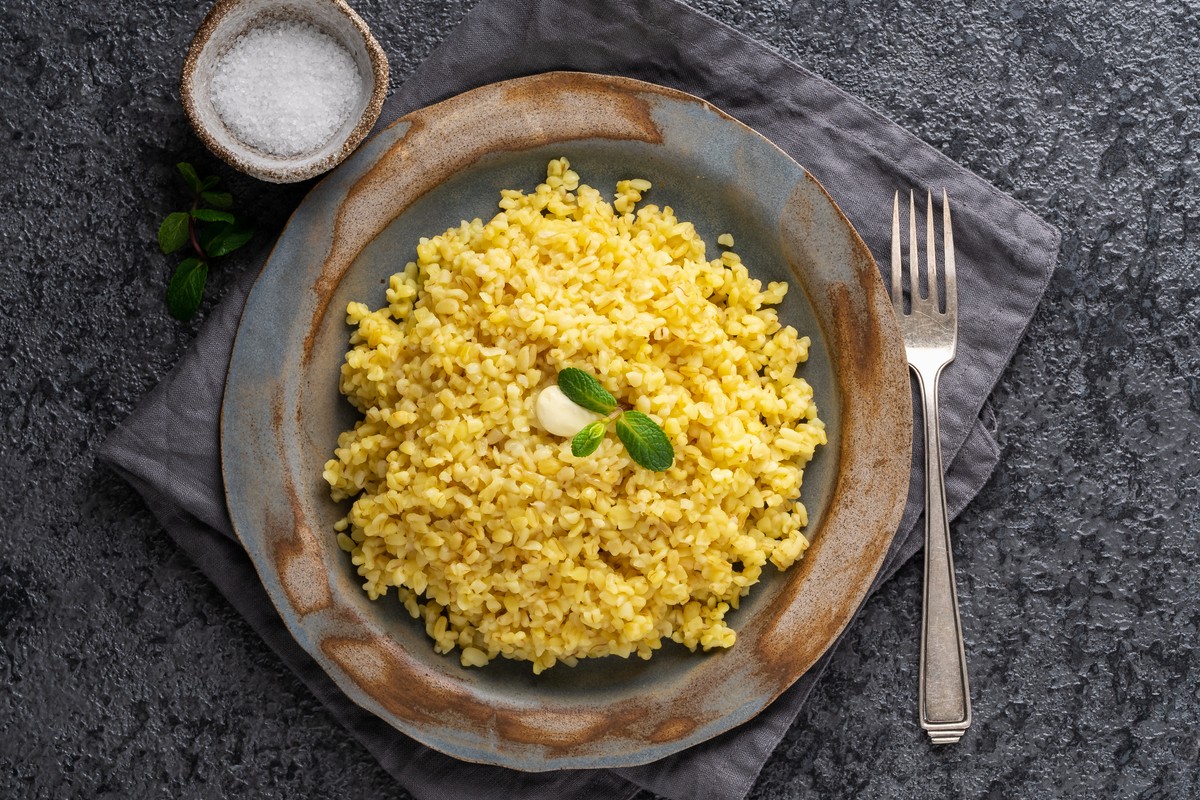 Bulgur mit Butter und Kurkuma