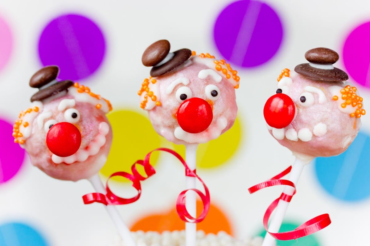 Cake Pops Clowns zum Karneval