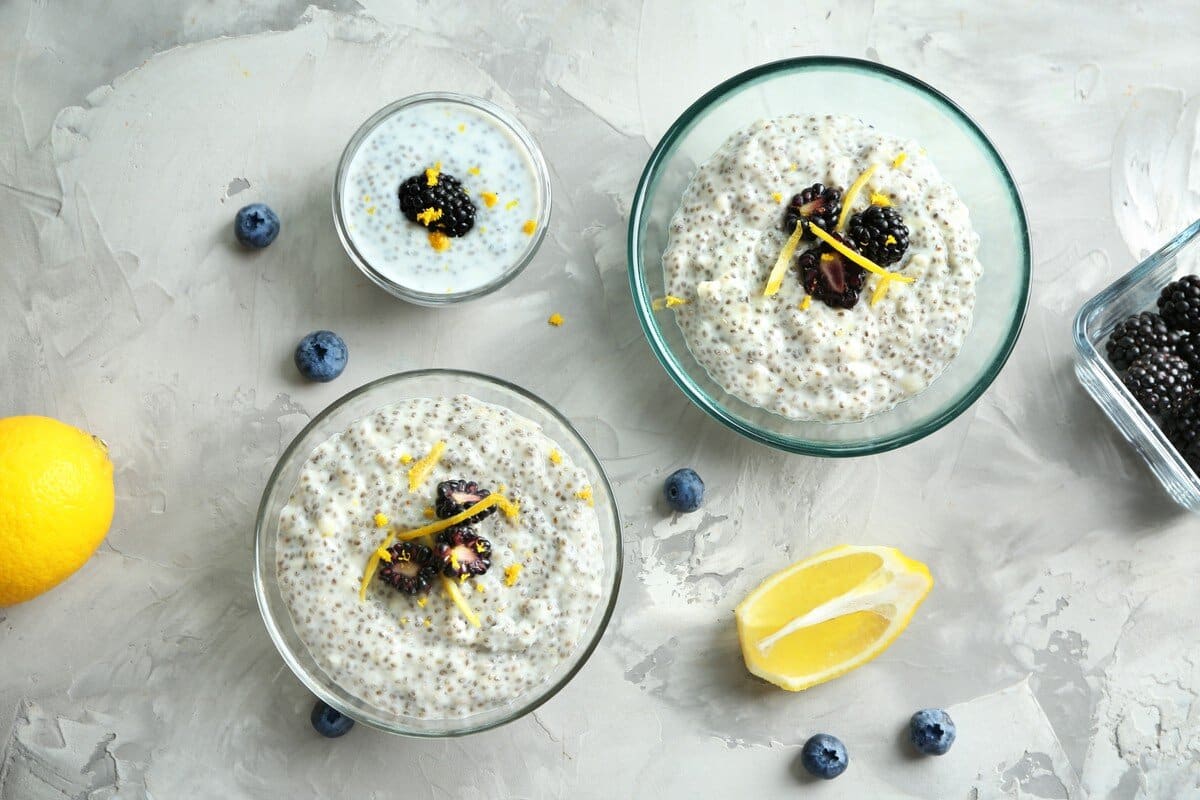 Chia Pudding mit Zitrone