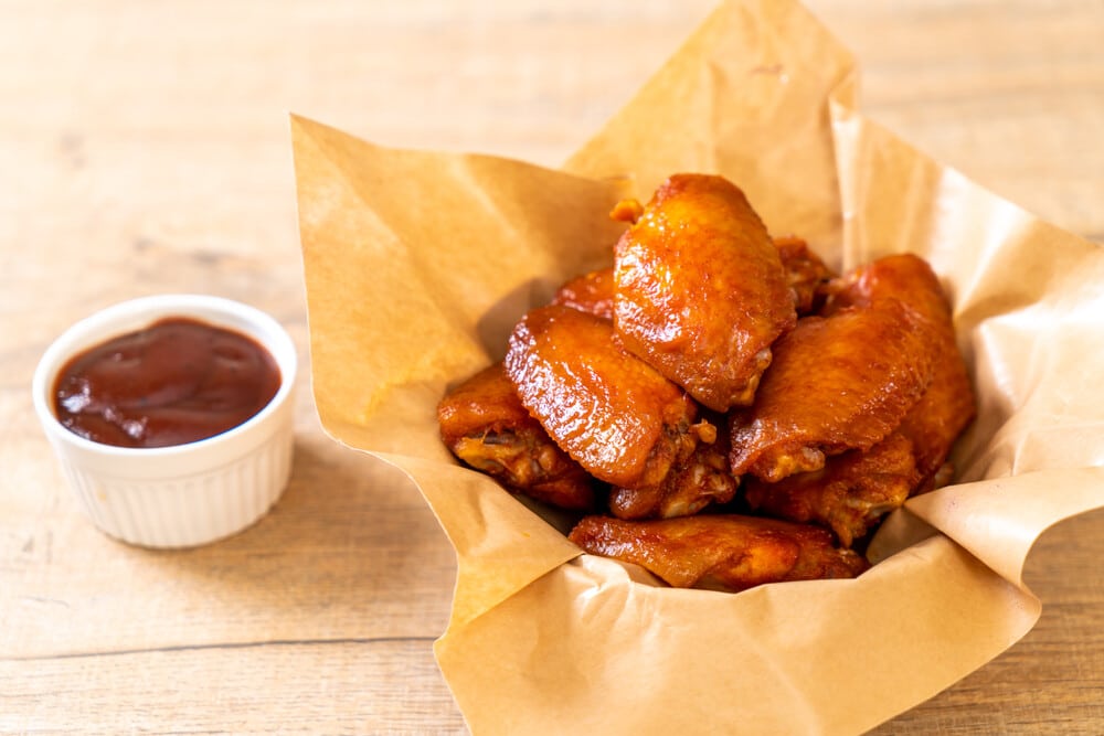 Chicken Wings in süßen Sojasauce mit Honig gebacken