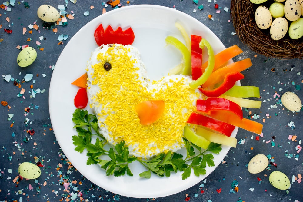 Eiersalat mit Gurken