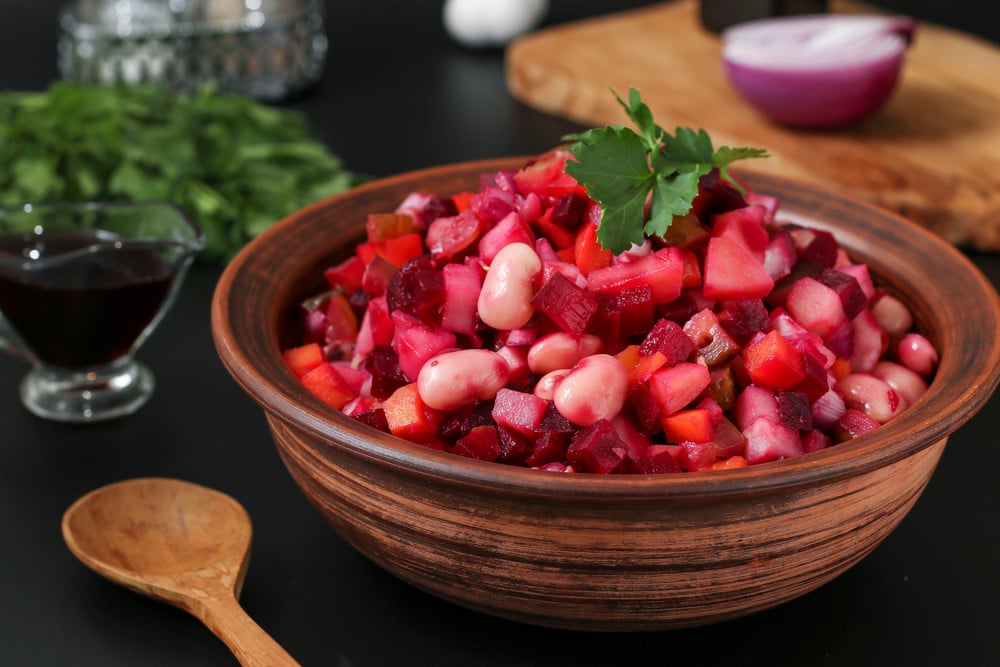 Einfacher Rote Beete Salat mit Kartoffeln