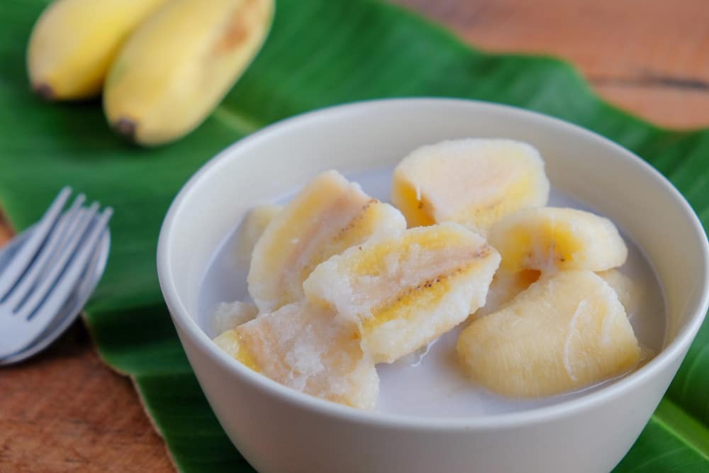 Einfaches Bananen Dessert mit Kokosmilch