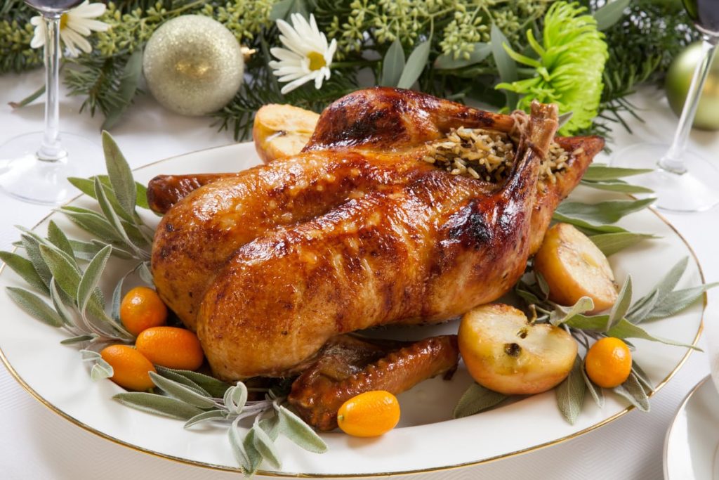 Entenbraten gefüllt mit Reis