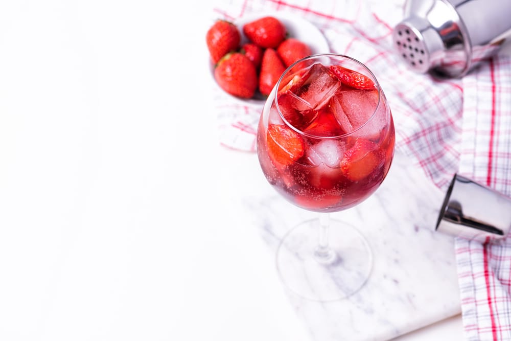 Erdbeer Cocktail mit Wodka und Triple Sec