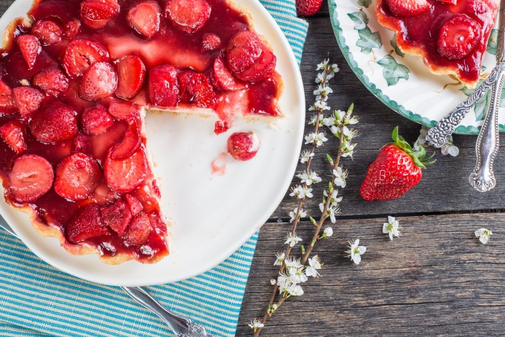 Erdbeerkuchen mit Vanillecreme
