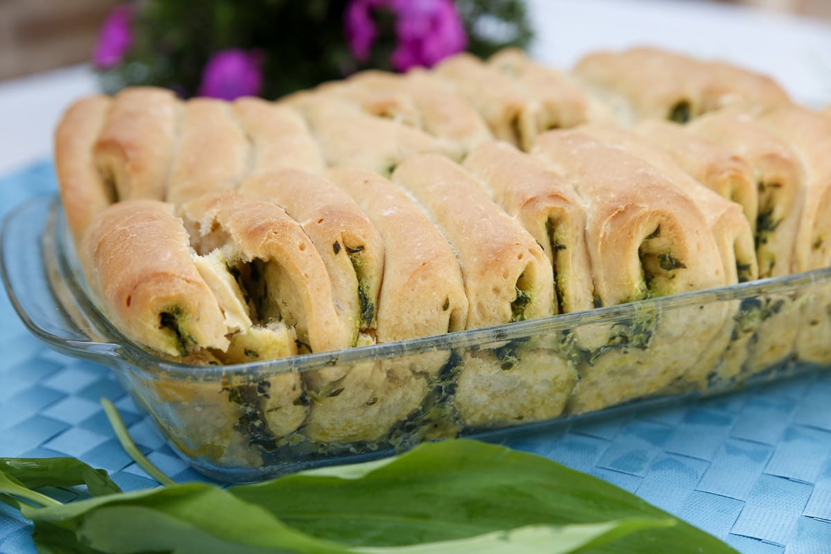 Faltenbrot mit Bärlauch | Leckeres Brot zum Grillen