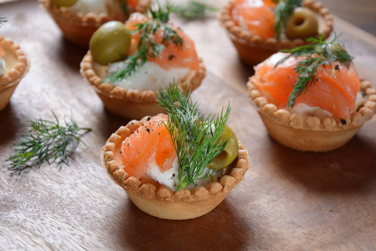 Fingerfood Tartelettes mit Lachs