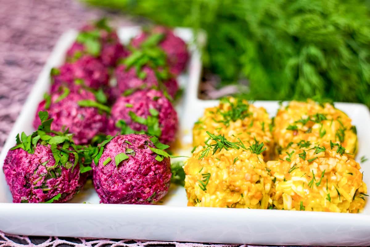 Fingerfood mit Karotten und roter Beete