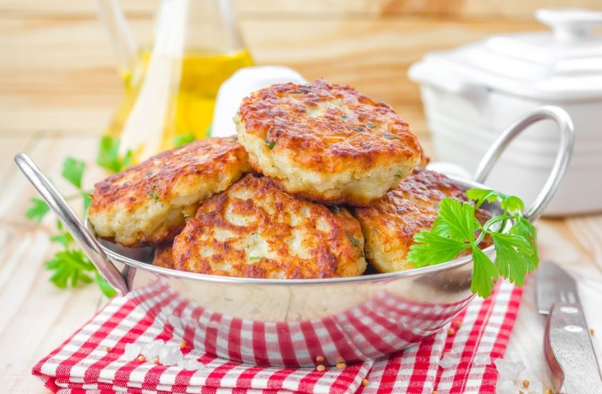 Fischfrikadellen mit Kabeljaufilet, Dill und Weinteig