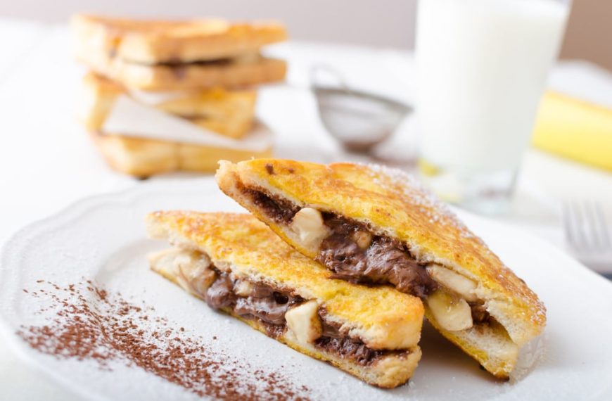 French Toast Nutella mit Banane | Nutellabrot zum Frühstück
