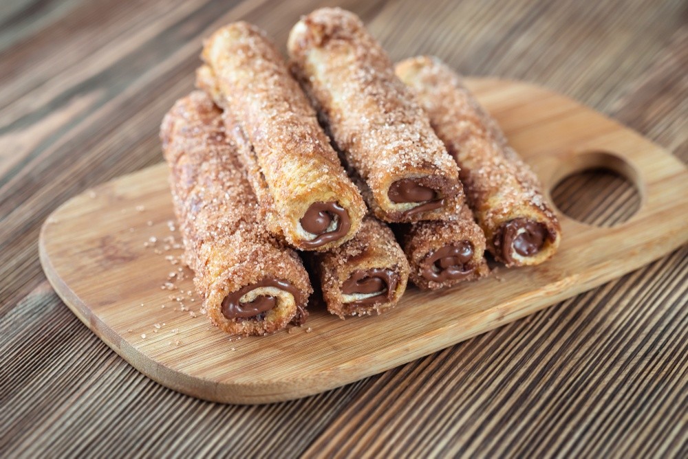 French Toast Rolls mit Nutella und Zimt zum Frühstück