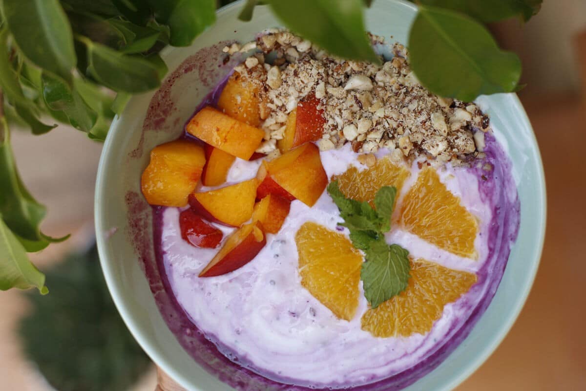 Frühstücksbowl mit Blaubeeren