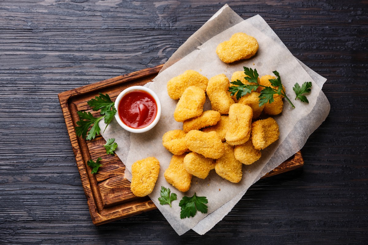 Gebackene Chicken Nuggets mit Käsepanade