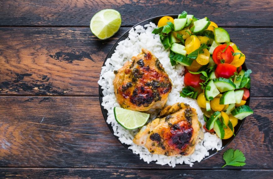 Gebackene Hähnchenschenkel in Limetten Marinade