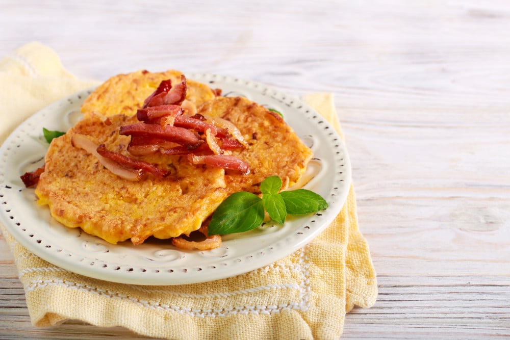 Gebackene Reibekuchen mit Kürbis