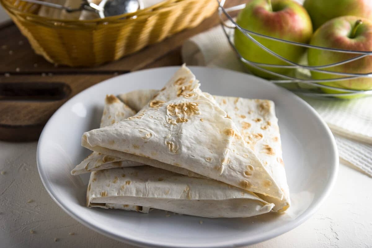 Gefüllte Apfeltaschen aus Dürüm Fladen - Snack Rezept