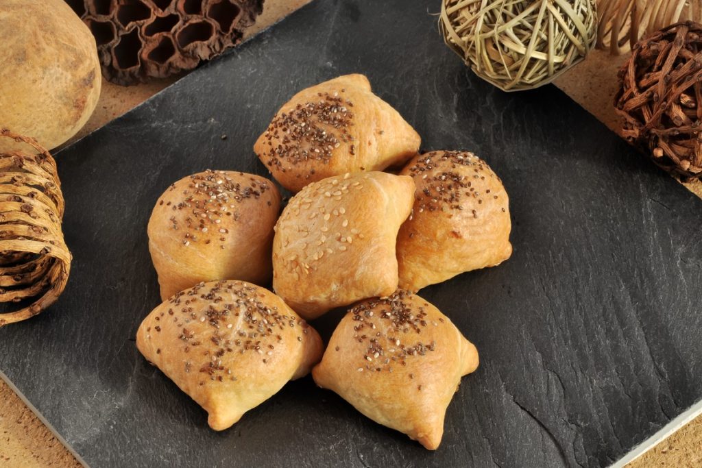 Gefüllte Blätterteigtaschen mit Hähnchen