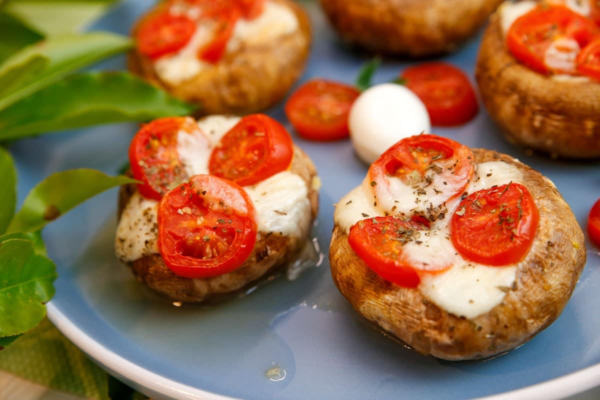 Gefüllte Champignons mit Speck und Feta Käse