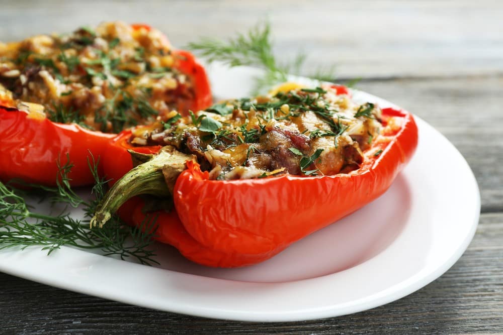 Gefüllte Paprika mit Bulgur