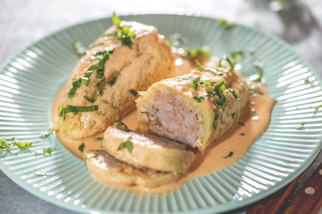 Gefüllte Paprika mit Hackfleisch