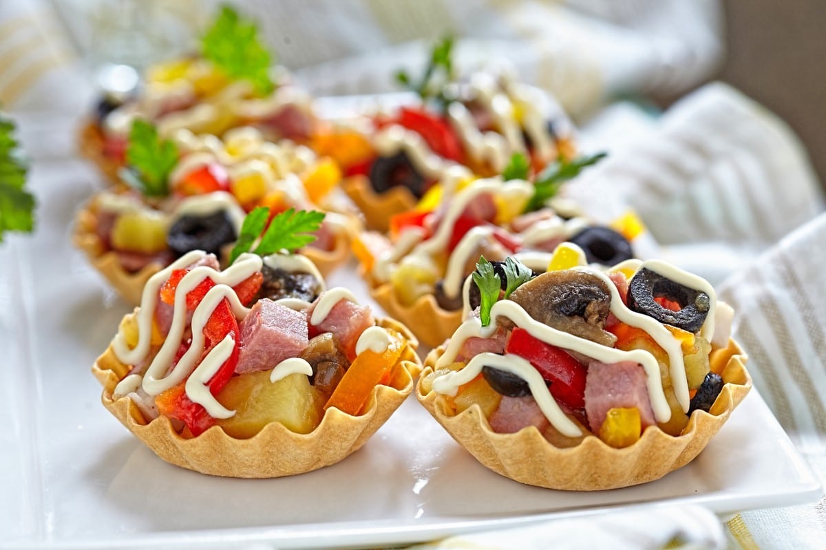 Gefüllte Tartelettes mit Champignons