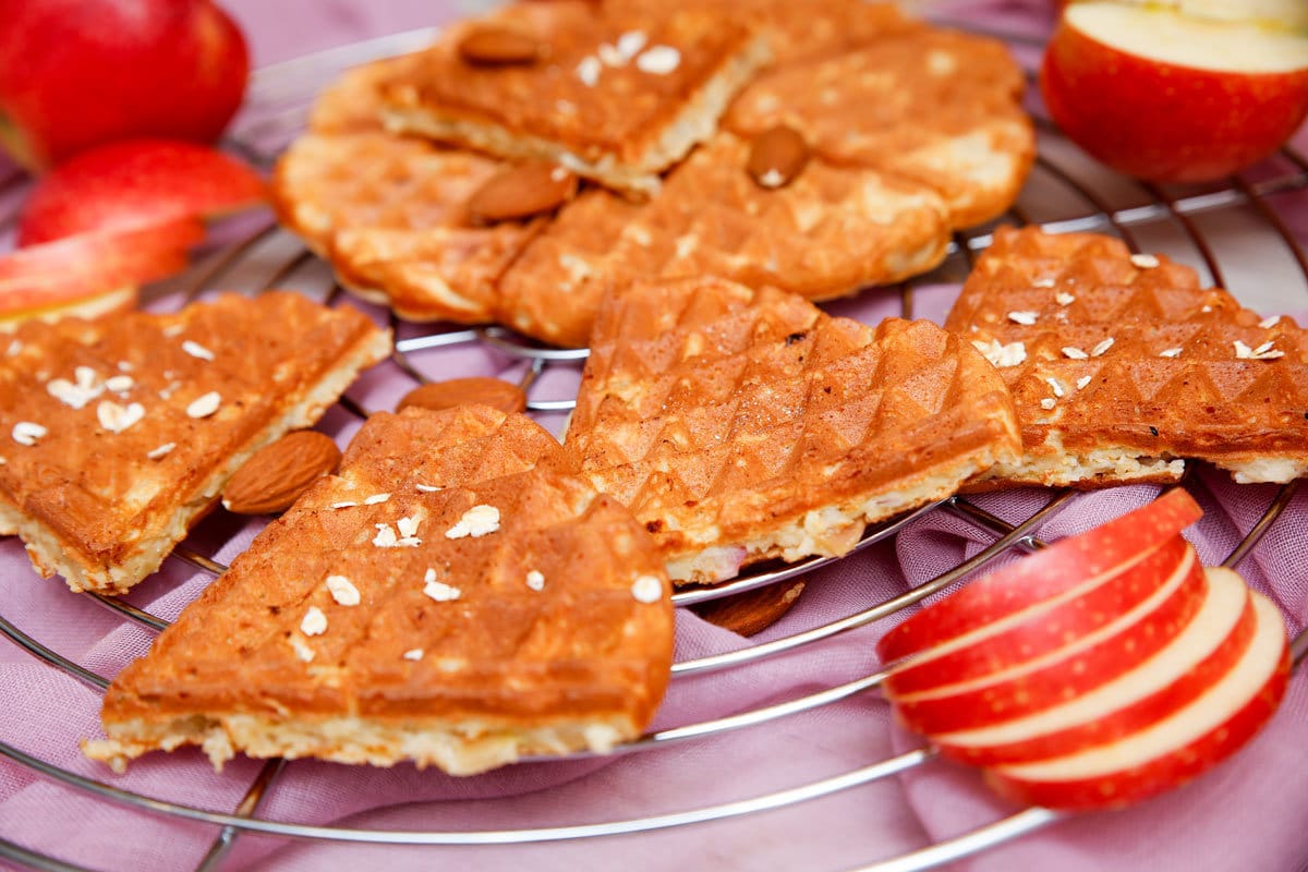 Gesunde Apfelwaffeln ohne Zucker backen