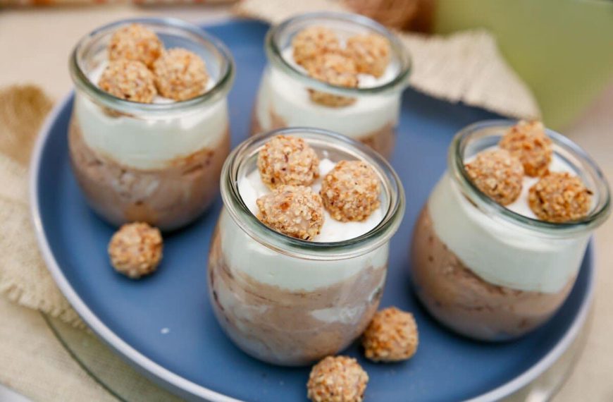 Giotto Dessert im Glas mit Sahne, Quark und Joghurt