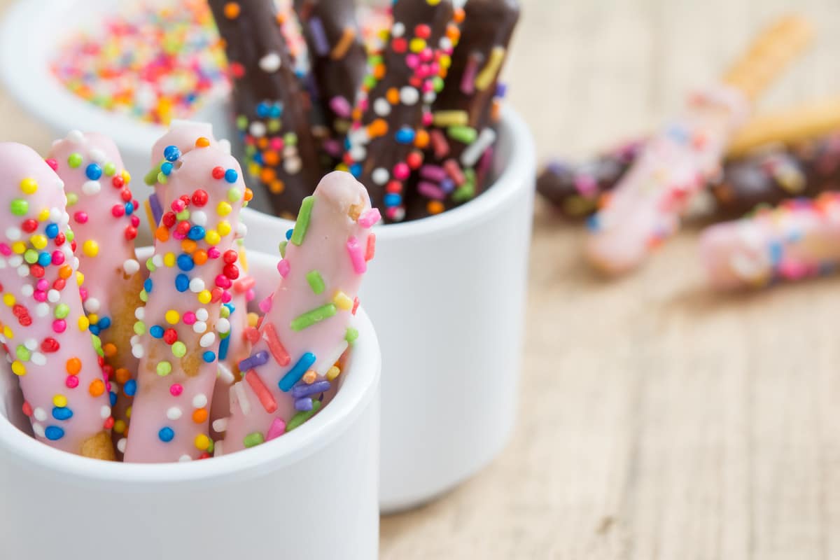 Grissini Breadsticks mit Schokolade - Party Fingerfood