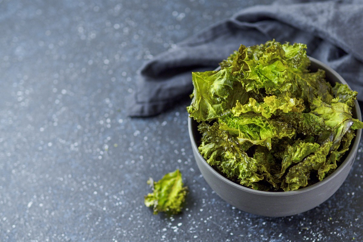 Grünkohlchips aus dem Backofen selber machen