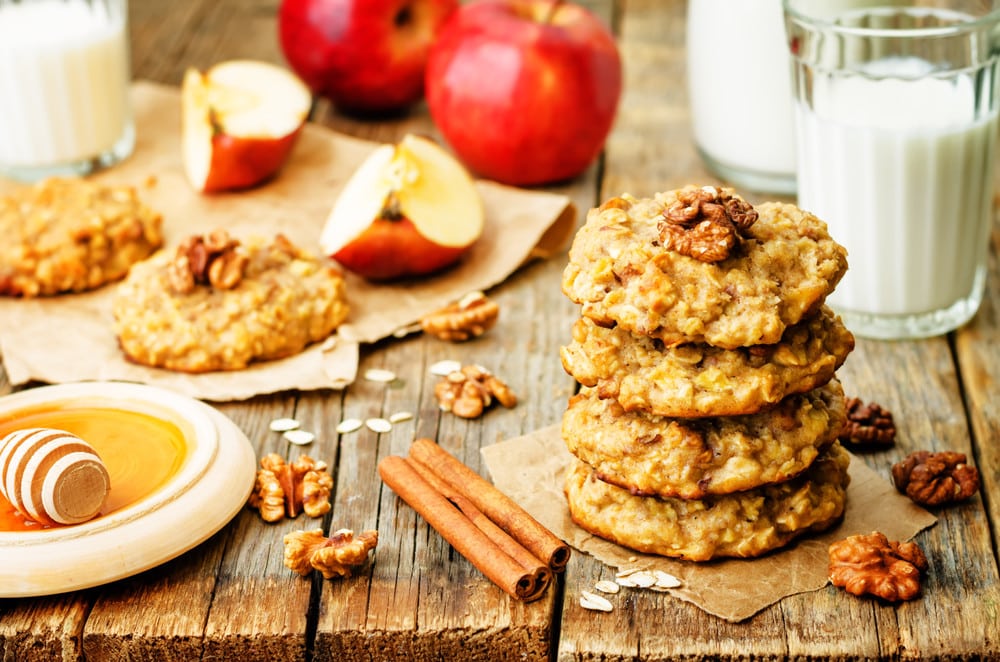 Haferkekse mit Apfel und Vollkornmehl