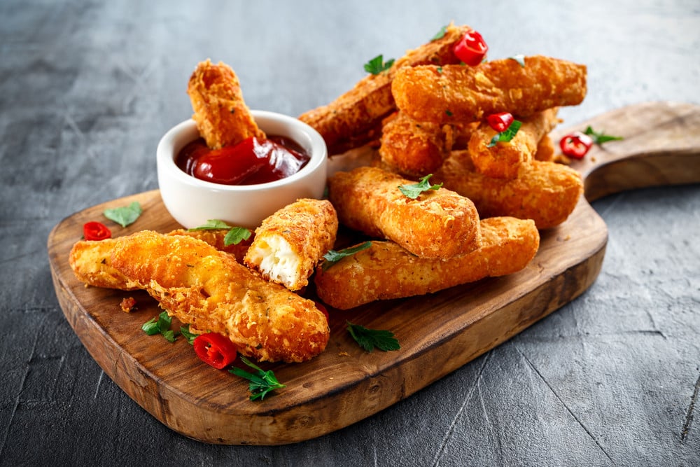 Halloumi Sticks aus der Fritteuse