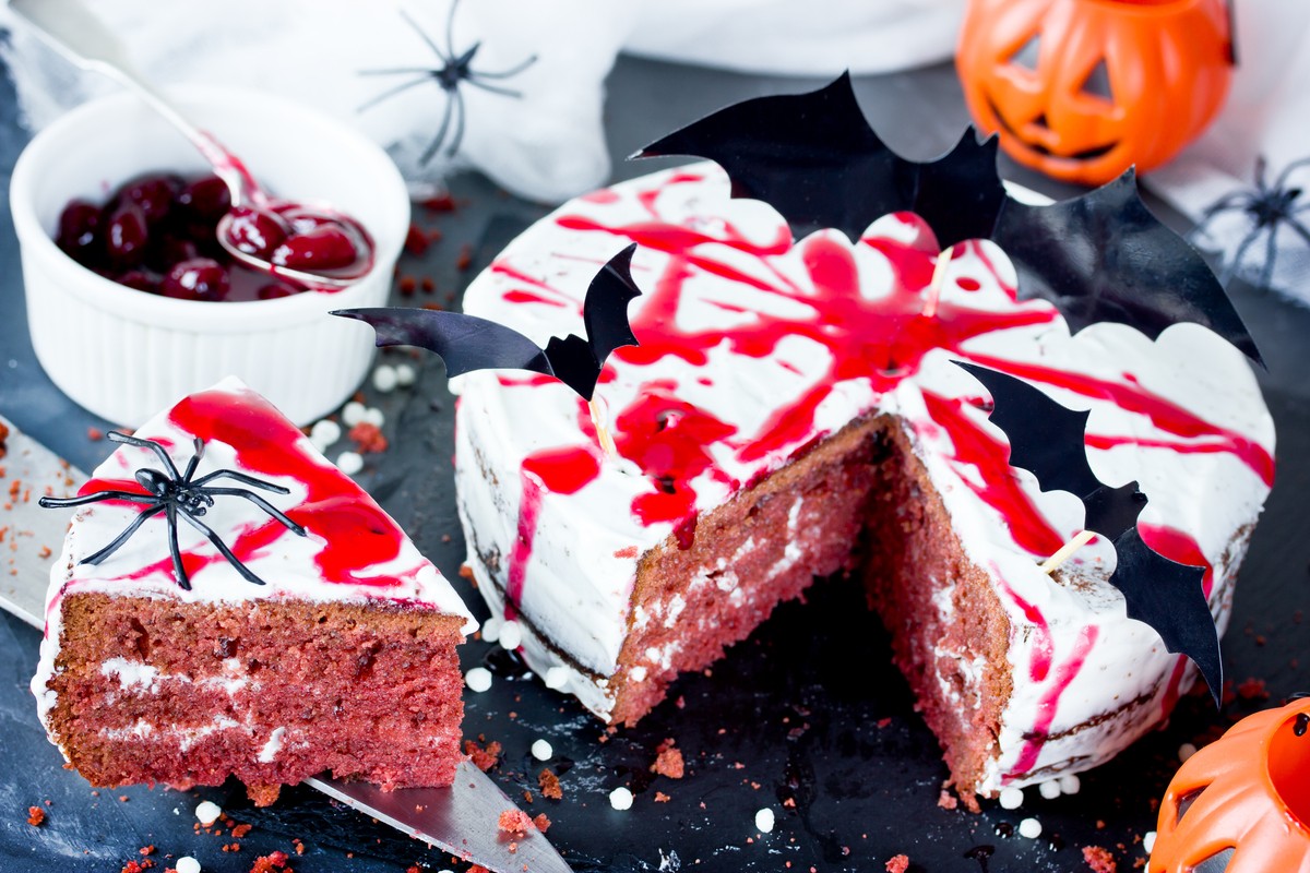 Halloween Torte mit Schokoboden