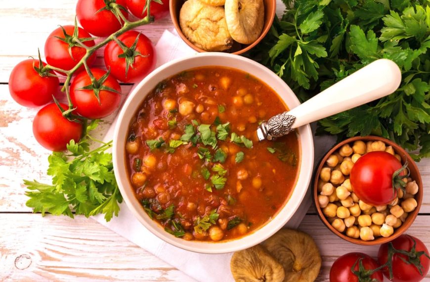 Harira – Tomatensuppe mit Lamm und Kichererbsen