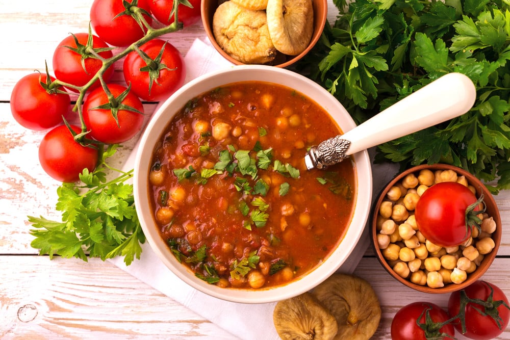 Harira - Tomatensuppe mit Lamm und Kichererbsen