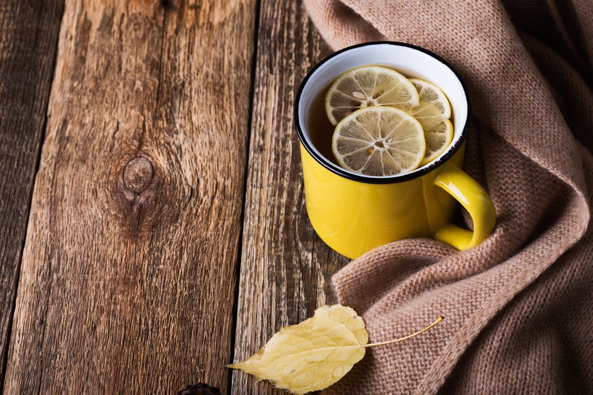 Heißer Apfelwein mit Tee