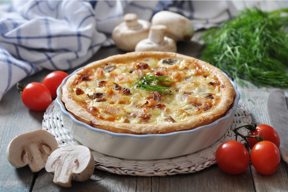 Herzhafte Quiche mit Hähnchen