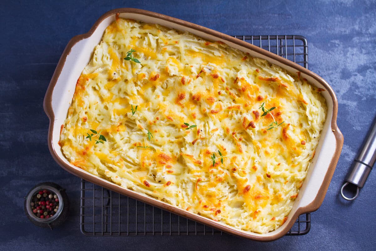 Herzhafter Kartoffelkuchen mit Champignons und Gemüse - Shepherd's Pie