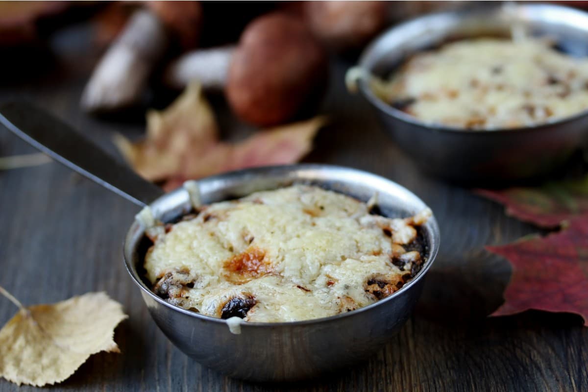 Julienne Auflauf mit Steinpilzen