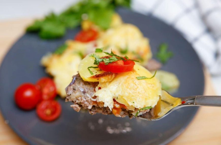 Kartoffel Gratin mit Hackfleisch und Tomaten – Leckeres Kartoffelgratin Rezept