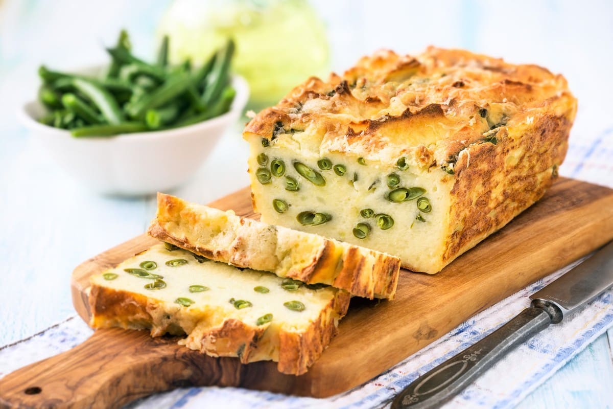 Kartoffelauflauf mit Buschbohnen und Parmesan