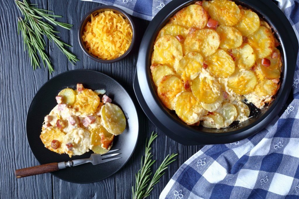 Kartoffelgratin mit Schinken